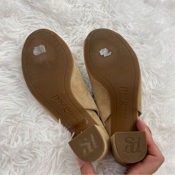 Paul Green Riviera Peep Toe Suede Slingback Heeled Sandal 5 - Picture 9 of 10